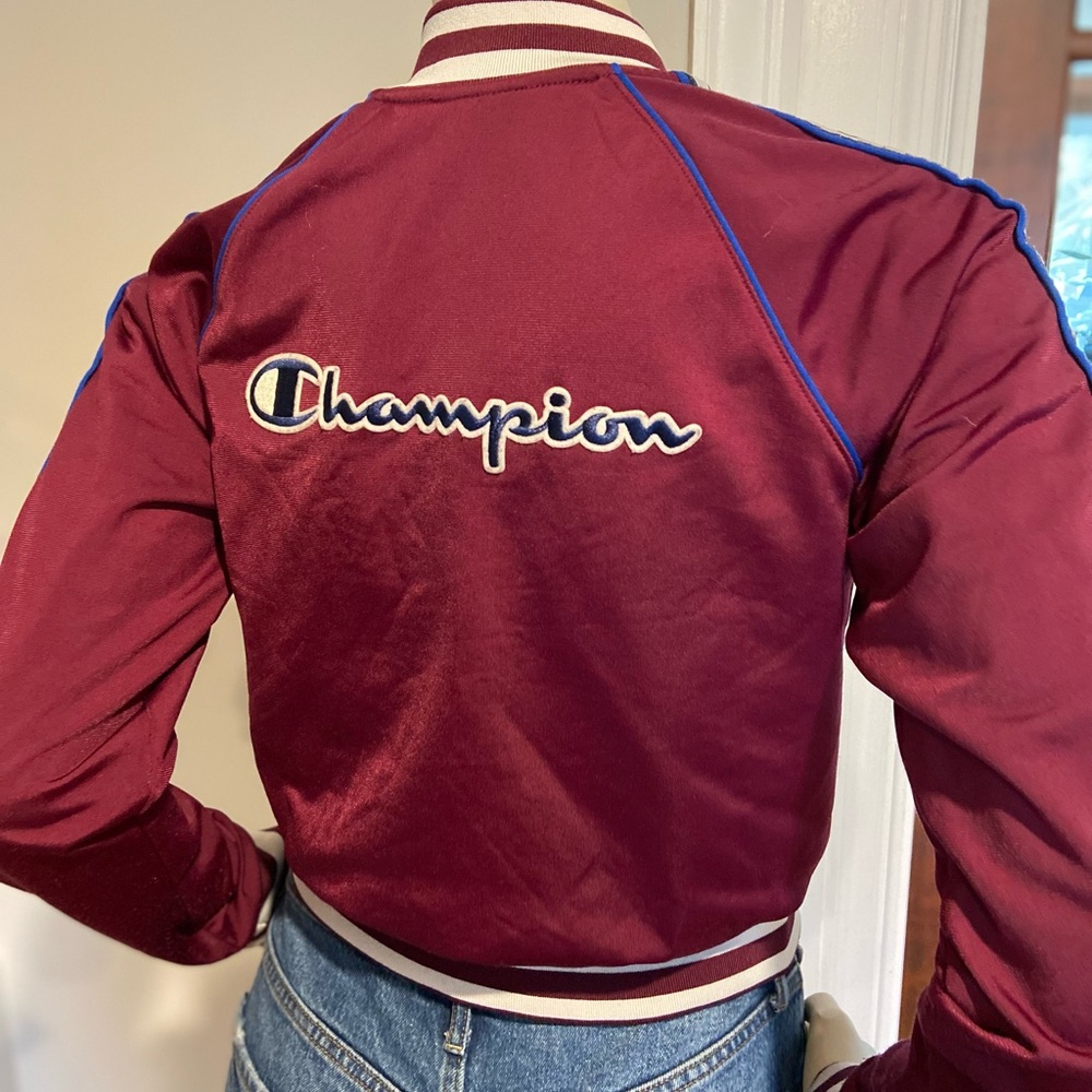 Champion Maroon Jacket with Blue Accents
